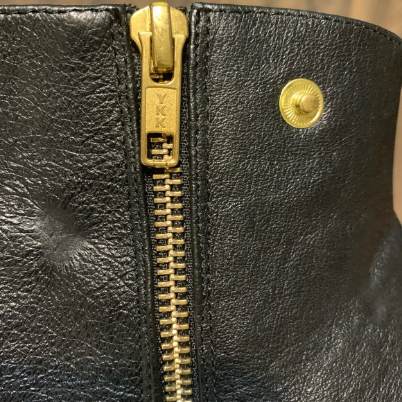 Chinese Laundry Leather Black Wedge Bootie w/ Side Zip, Size 7.5/38 - Picture 9 of 11